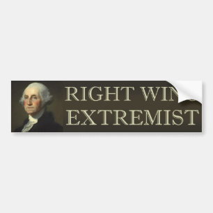 George Washington-Rechte-Extremist Autoaufkleber