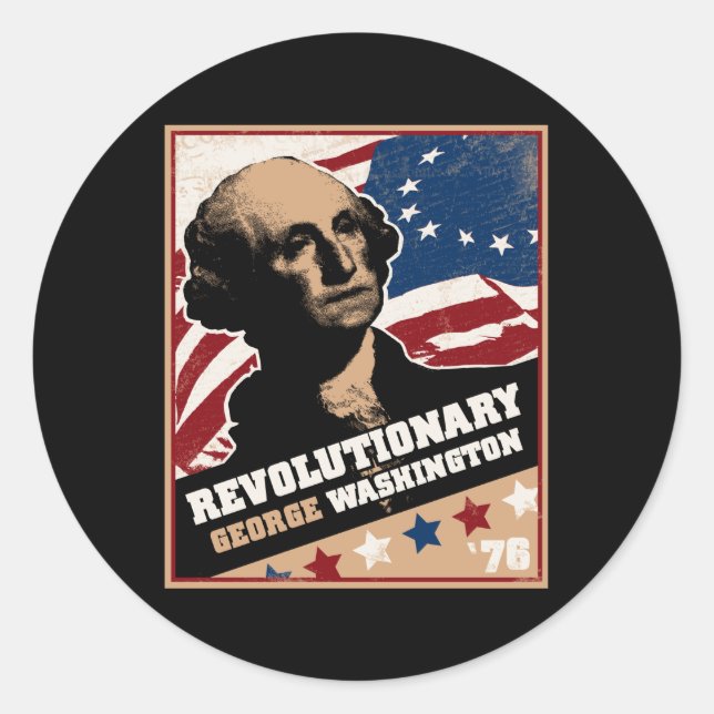 George Washington Revolutionär Sticker (Vorderseite)