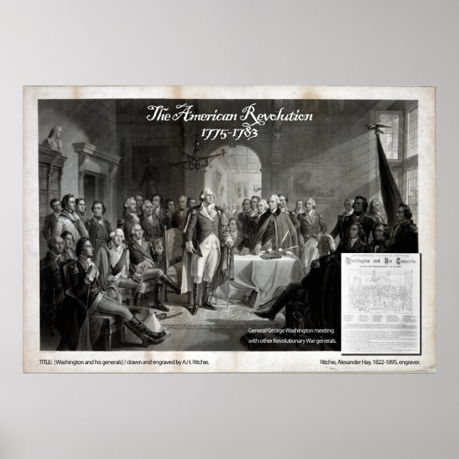 George Washington, Revolutionary War Poster (Vorne)