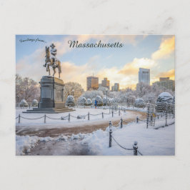 George Washington Rides Boston Public Gardens Postkarte