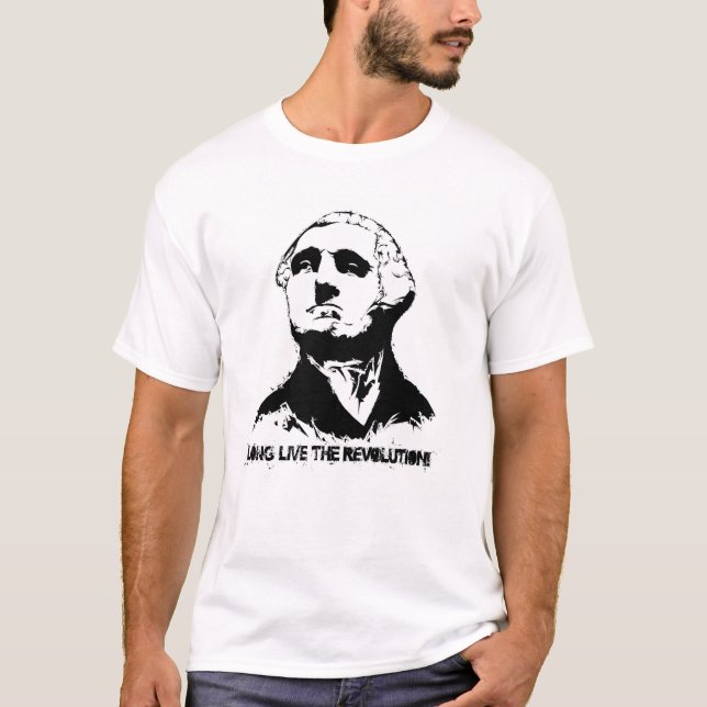 George Washington-Schwarzes T-Shirt (Vorderseite)