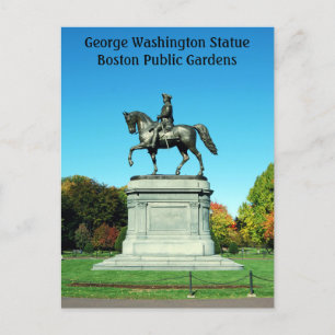 George Washington Statue, Boston Public Gardens Postkarte
