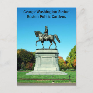 George Washington Statue, Boston Public Gardens Postkarte