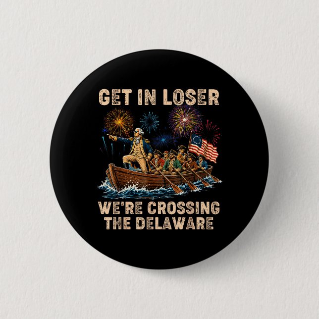 George Washington Steigt Beim Überqueren Der Delaw Button (Vorderseite)