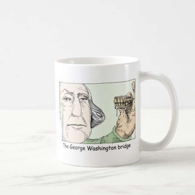 George Washington Teeth Funny Gifts & Sammlerstück Kaffeetasse (Rechts)