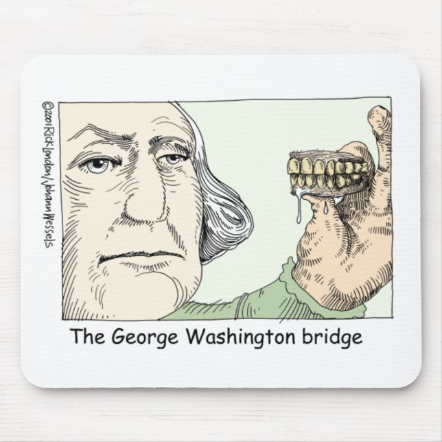 George Washington Teeth Funny Gifts & Sammlerstück Mousepad (Vorne)