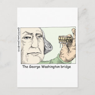 George Washington Teeth Funny Gifts & Sammlerstück Postkarte