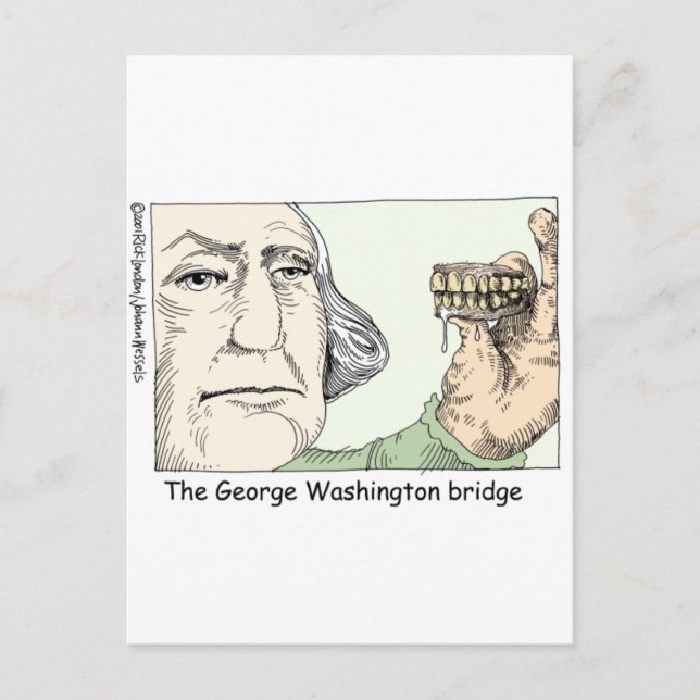 George Washington Teeth Funny Gifts & Sammlerstück Postkarte (Vorderseite)