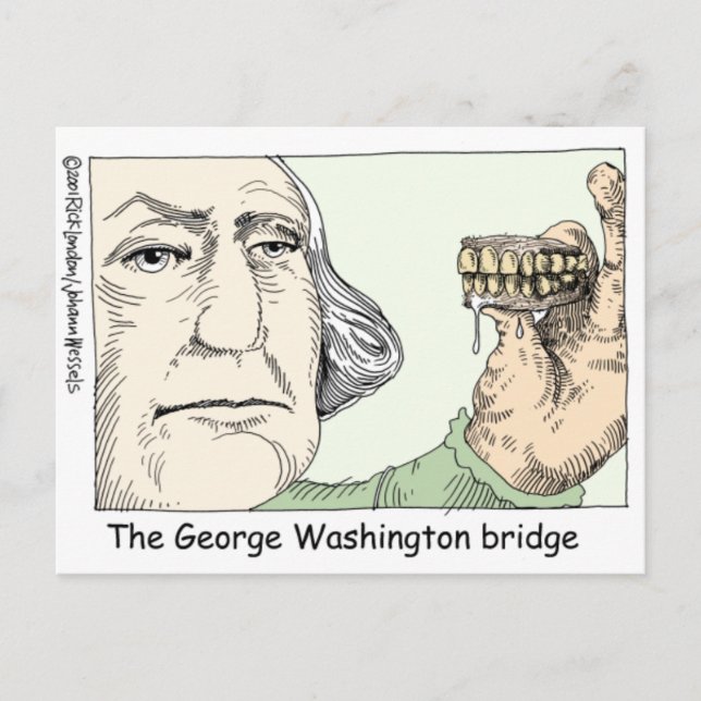 George Washington Teeth Funny Gifts & Sammlerstück Postkarte (Vorderseite)