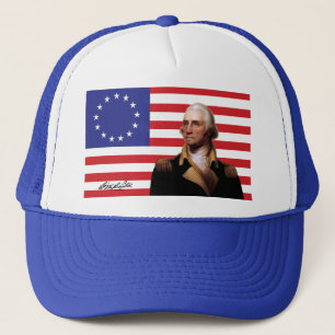 George Washington u. 13-Star US Flagge Truckerkappe