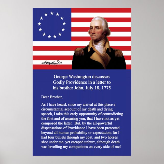 George Washington über Providence Poster (Vorne)