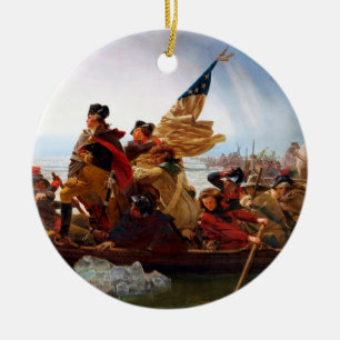 George Washington überquert den Delaware River Keramik Ornament
