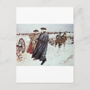 George Washington und Baron von Steuben Postkarte