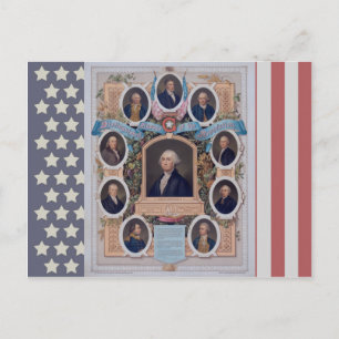 George Washington und die Freimaurer der Revolutio Postkarte