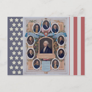 George Washington und die Freimaurer der Revolutio Postkarte