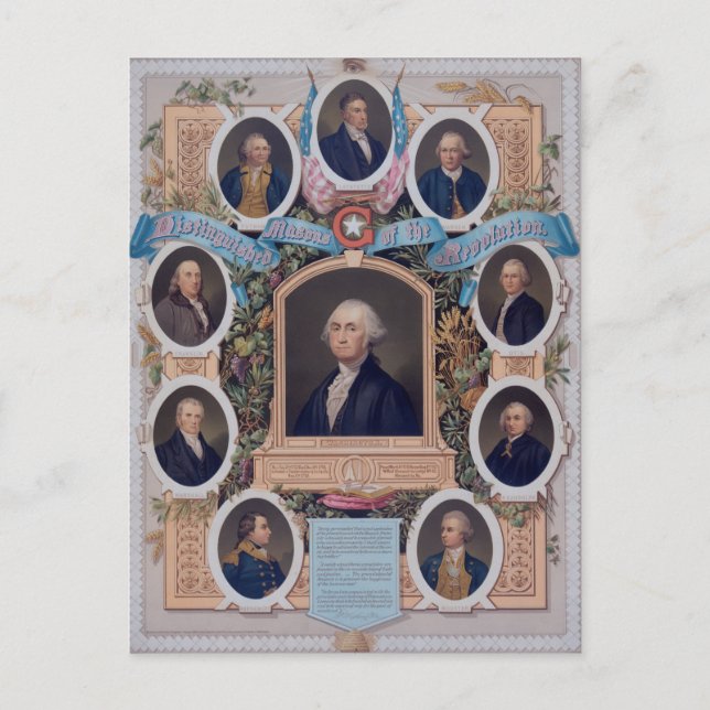 George Washington und die Masons der Revolution Postkarte (Vorderseite)