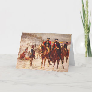 George Washington und Lafayette bei Valley Forge Karte