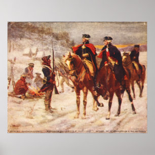 George Washington und Lafayette bei Valley Forge Poster