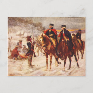 George Washington und Lafayette bei Valley Forge Postkarte