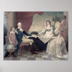 George Washington und sein Familienposter/Print Poster