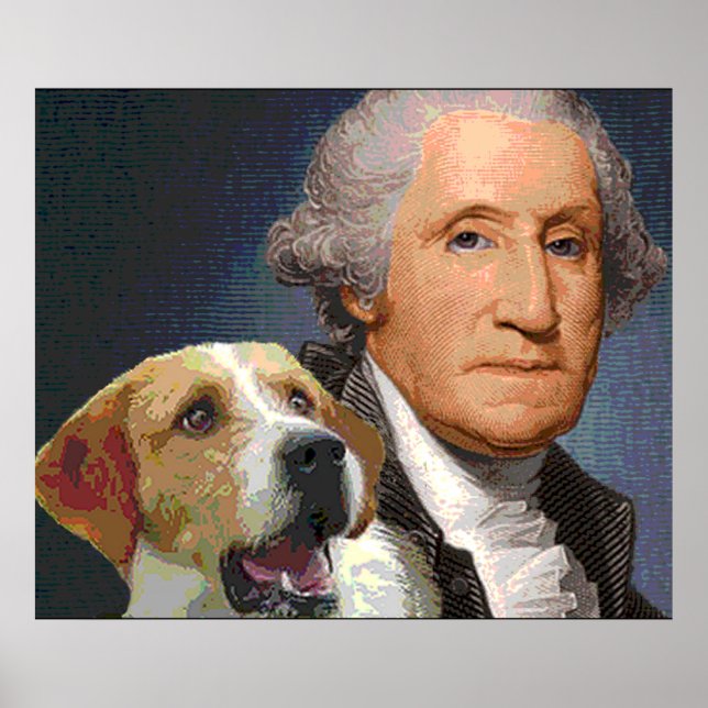 George Washington und sein Hund "Liberty Belle" Poster (Vorne)