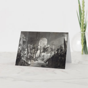 George Washington und seine Generalgrußkarte Karte