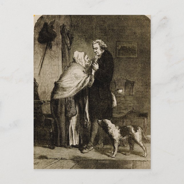 George Washington und seine Mutter Postkarte (Vorderseite)