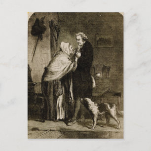 George Washington und seine Mutter Postkarte