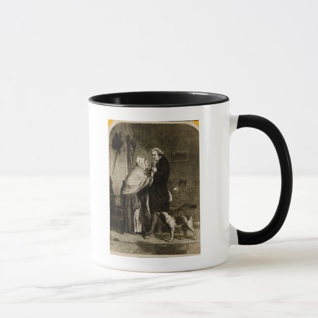 George Washington und seine Mutter Tasse (Rechts)