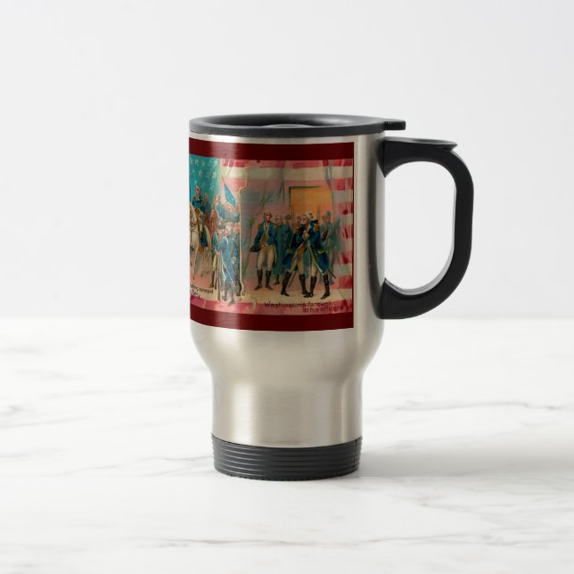 George Washington und Troops Travel Mug Reisebecher (Rechts)