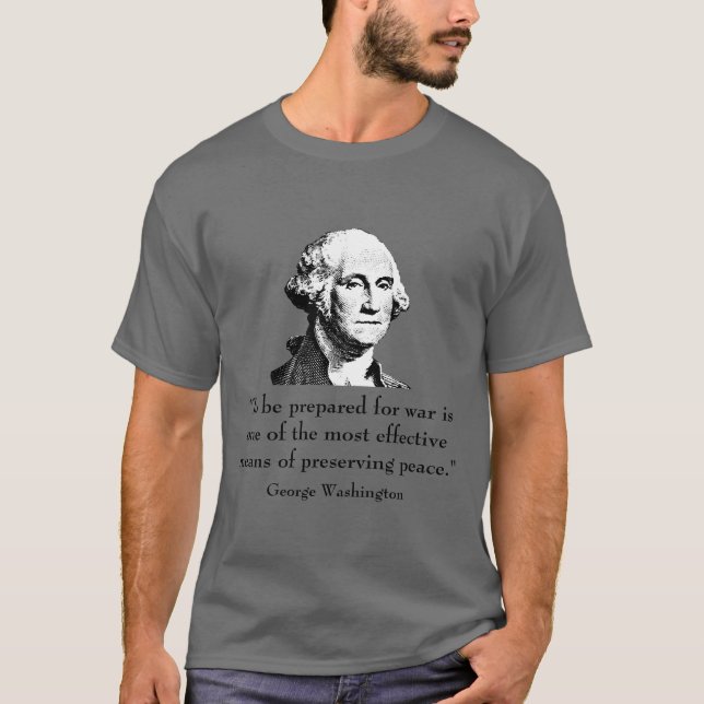 George Washington und Zitat T-Shirt (Vorderseite)