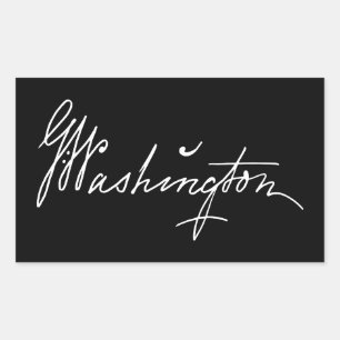 George Washington Unterschrift Autogramm Präsident Rechteckiger Aufkleber