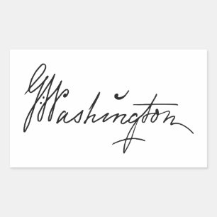 George Washington Unterschrift Autogramm Präsident Rechteckiger Aufkleber