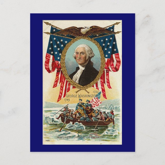 George Washington Vintag Americana Postkarte (Vorderseite)
