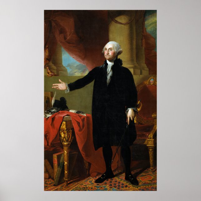 George Washington von Gilbert Stuart Poster (Vorne)