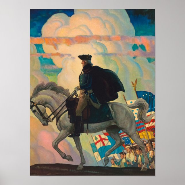 George Washington von Newell Convers Wyeth Poster (Vorne)