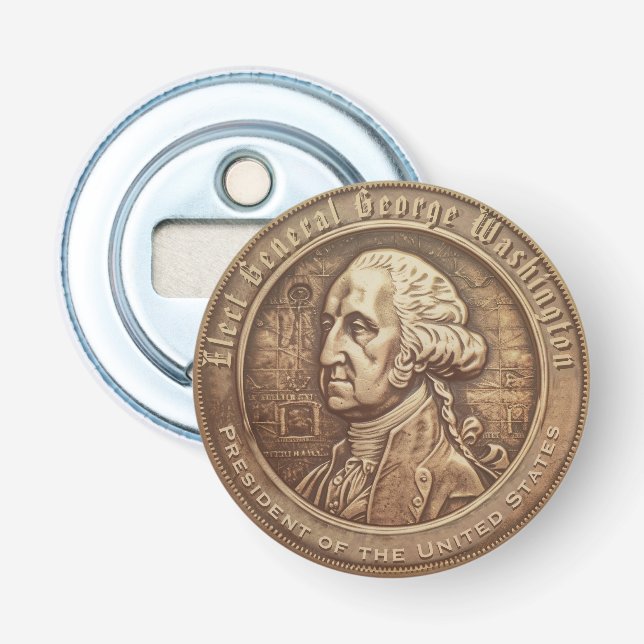 George-Washington-Wahlkampfbutton Flaschenöffner (Vorderseite)