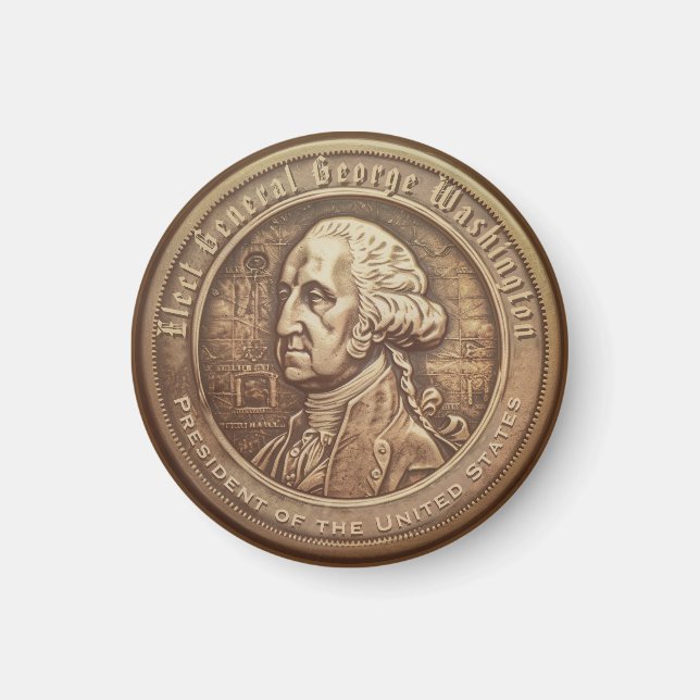 George-Washington-Wahlkampfbutton Magnet (Vorne)