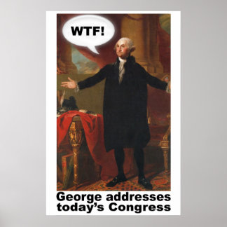 George Washington WTF (mit Titel) Poster