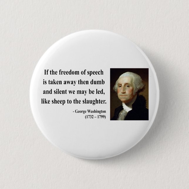 George Washington-Zitat 3b Button (Vorderseite)