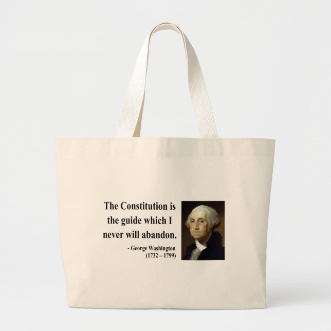 George Washington-Zitat 4b Jumbo Stoffbeutel (Vorne)