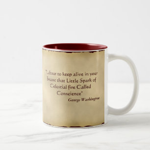 George Washington-Zitat Zweifarbige Tasse