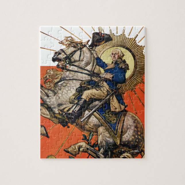 George Washington zu Pferd Puzzle (Vertikal)