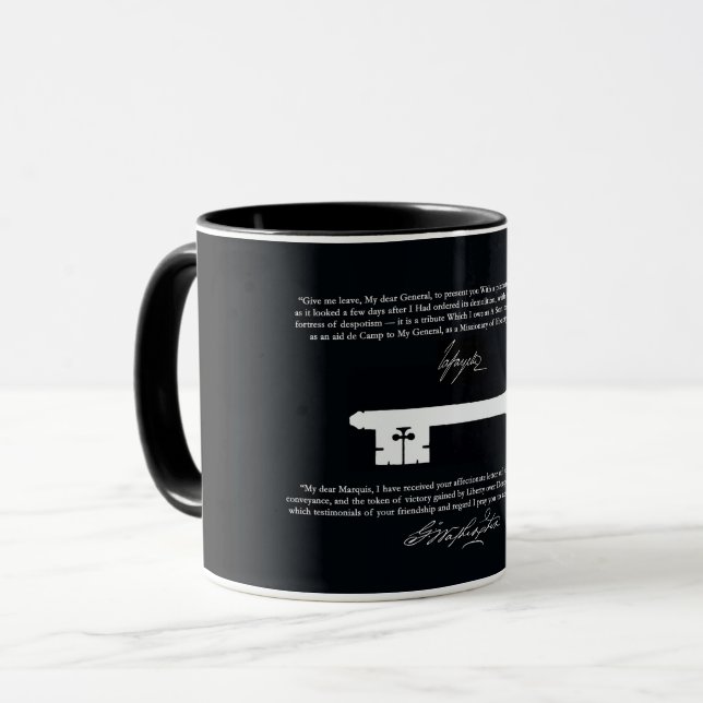 George Washingtons Freiheits-Schlüssel-Schale Tasse (Vorderseite Links)