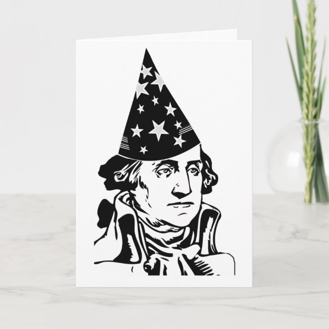 George Washingtons Geburtstag Karte (Vorderseite)
