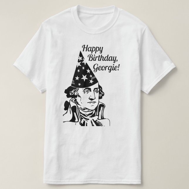 George Washingtons Geburtstag T-Shirt (Design vorne)