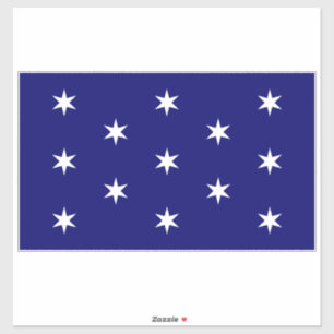 George Washingtons Kommandeur in der Chefflagge Aufkleber