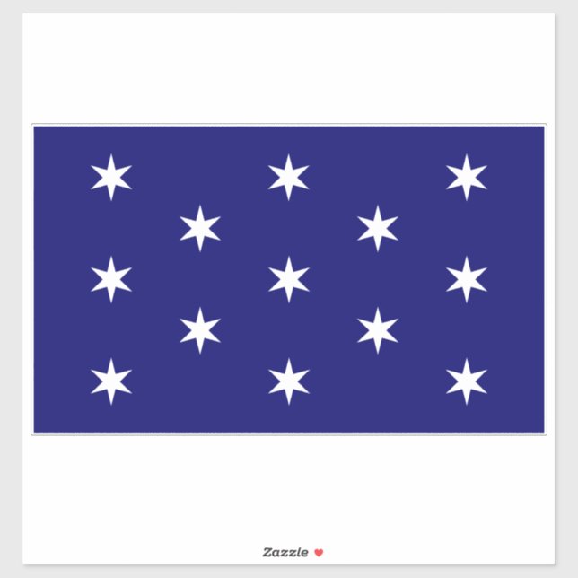 George Washingtons Kommandeur in der Chefflagge Aufkleber (Blatt)