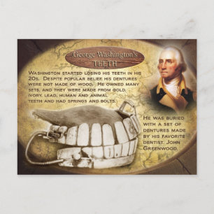 George Washingtons Zähne (Dentures) Postkarte