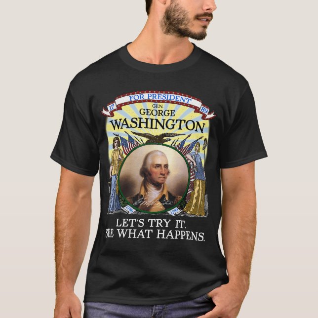 George Washingtonwahl 1789 (dunkel) T-Shirt (Vorderseite)